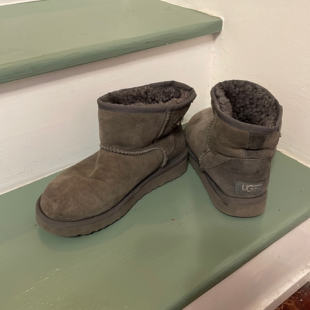 UGG booties grey suede